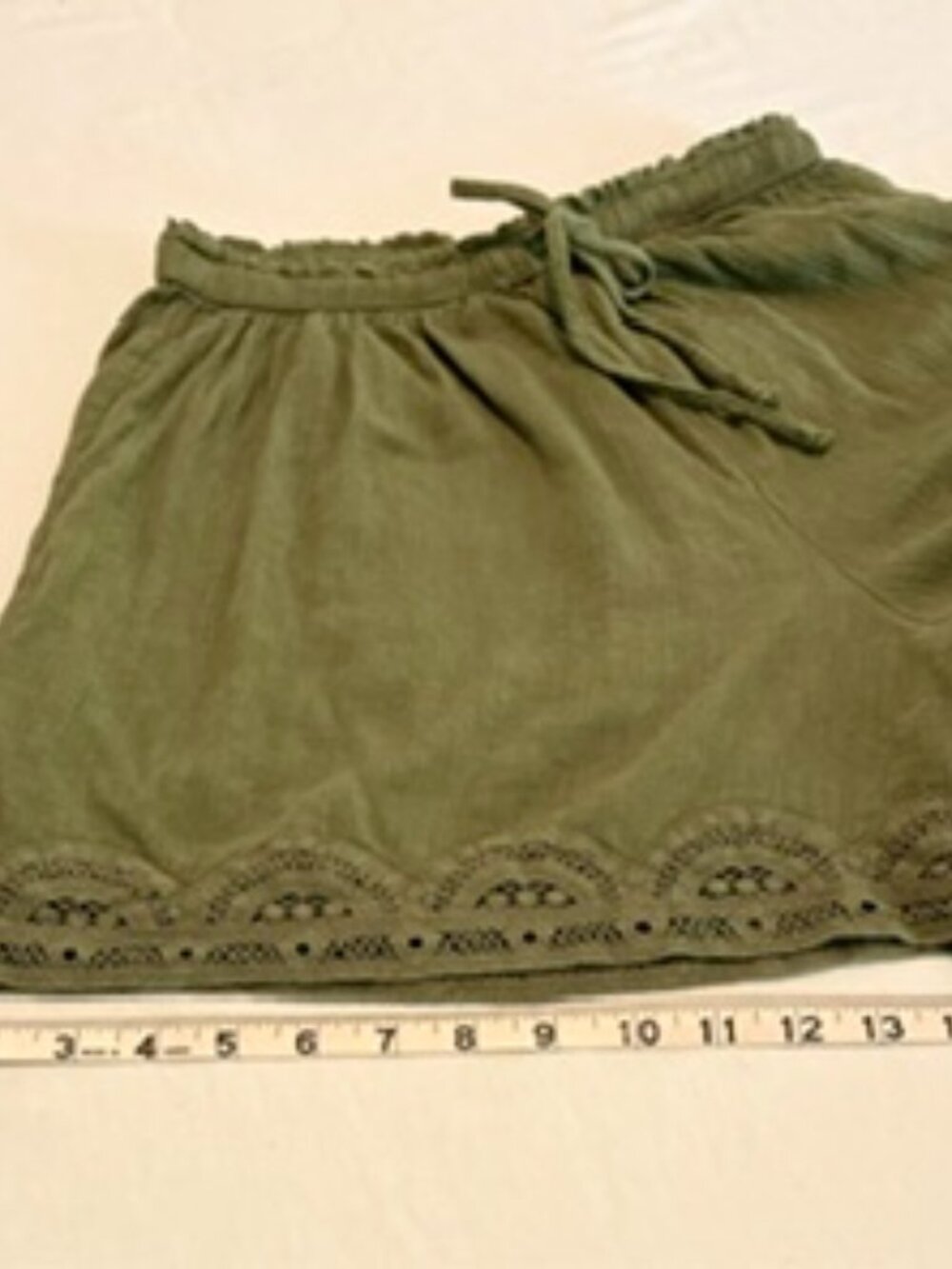 Aerie Off-Duty Gauze Boxer, sage/olive green; size S